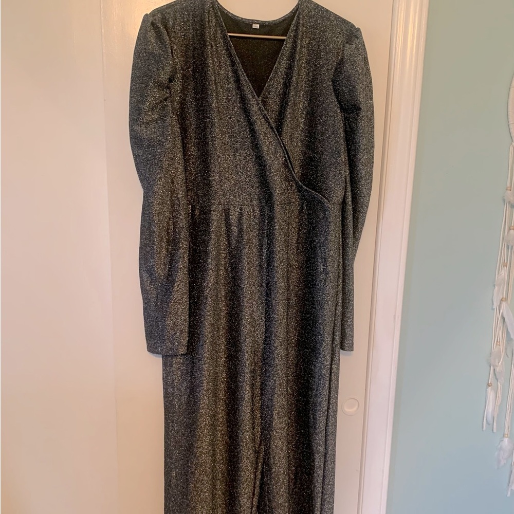 Silver Glittery Wide Leg jumpsuit
